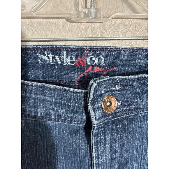 Style & Co Jeans Womens Size 10 Straight Leg Blue Jeans Y2K Curvy - Picture 9 of 15